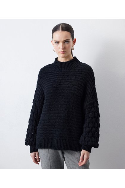 Knit mix sweater