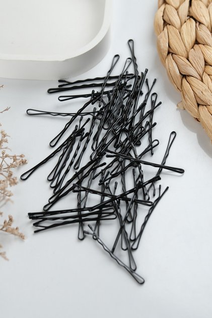 Black Classic Wire Hairpin Set of 50 - Women's and Children's Hair Clips