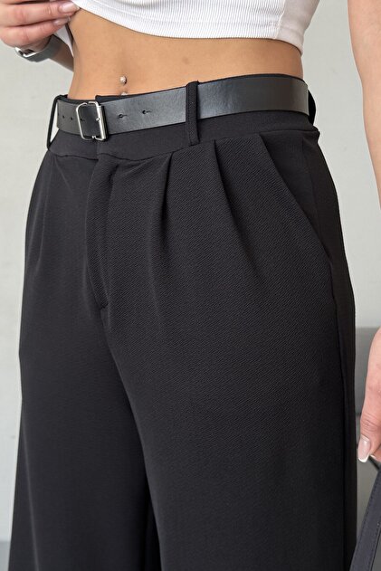 BACK Lycra Palazzo Trousers with Belt Detail - Price, Reviews