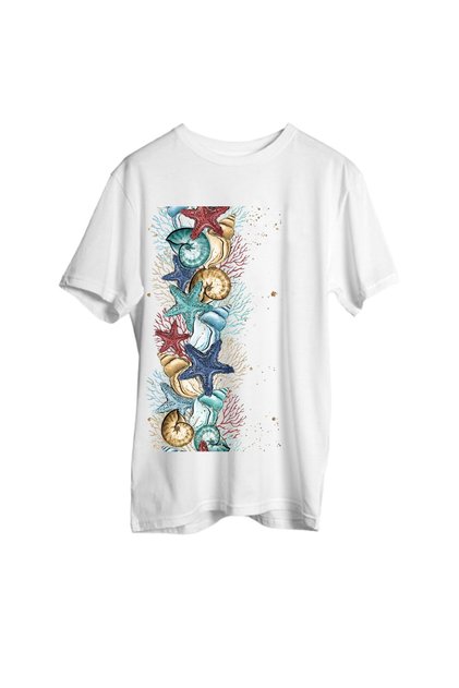 Trend Advantage Yezon Sea Sailing Sea Shell Fish Summer Tees T-Shirt