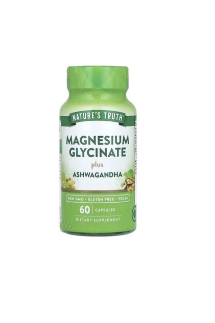 Magnesium Glycinate plus Ashwagandha 60 Capsules