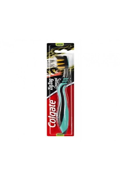 T.b Zigzage--med Charcoal T/b (157182) --- كولجيت فرشاة اسنان زجزاج بالفحم -وسط