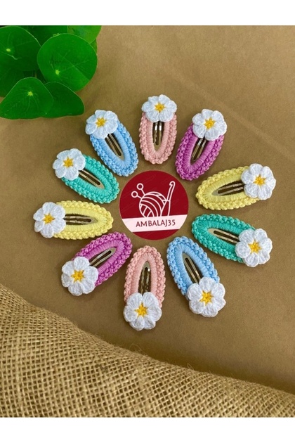 Handmade 10-Piece Baby Girl Kids Buckle Set
