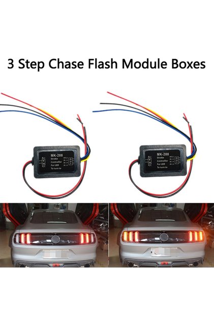 Chase Flash Module Boxes 3 Step Sequential Universal For Car Turn Signal Light