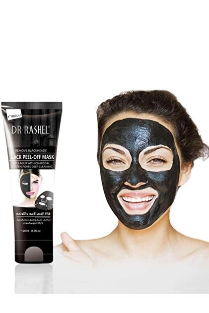 Dr. Rashel Blackhead Remover & Black Peel Off Mask with Collagen & Bamboo Charcoal for Face