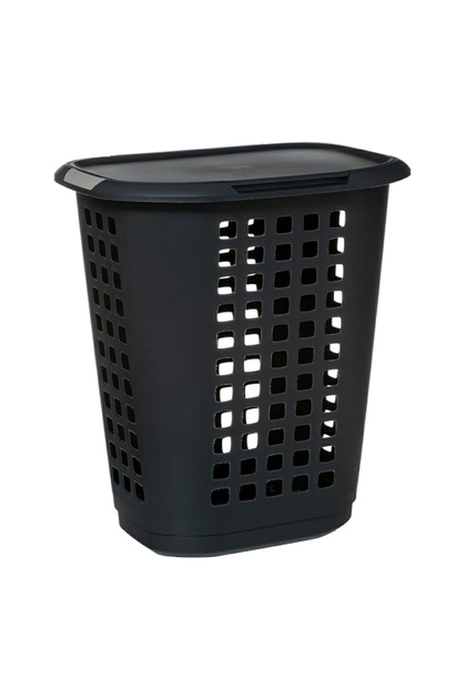 Rectangular Shape Hugger Laundry Hamper with Lid 63Liter