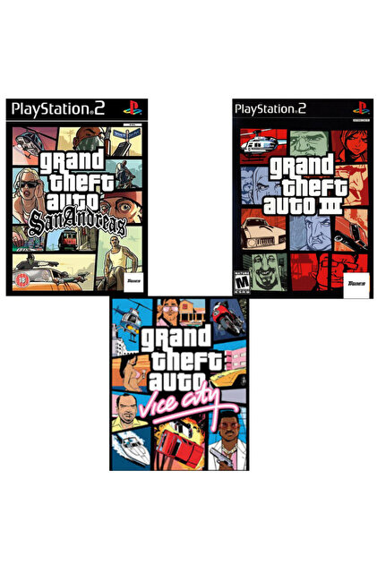Playstatıon 2 Grand Theft Auto Gta 3 Oyunluk Seri Bir Arada Sadece Çipli Cihazlar Için! Dvd Rom