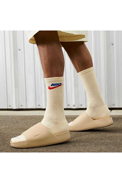 Nike Sportswear Calm slide unisex bej yüksek tabanlı Terlik FD4116