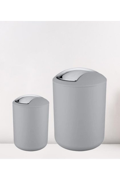 2'li Gri, Çöp Kovası 6,4 Litre ve 2 Litre - Brasil Model