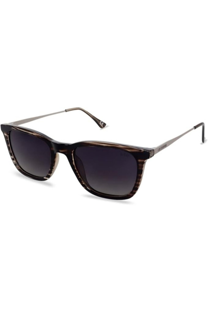 Men Polarized Sunglasses BROWN STRIPE Mirror Lens - LC1003C01