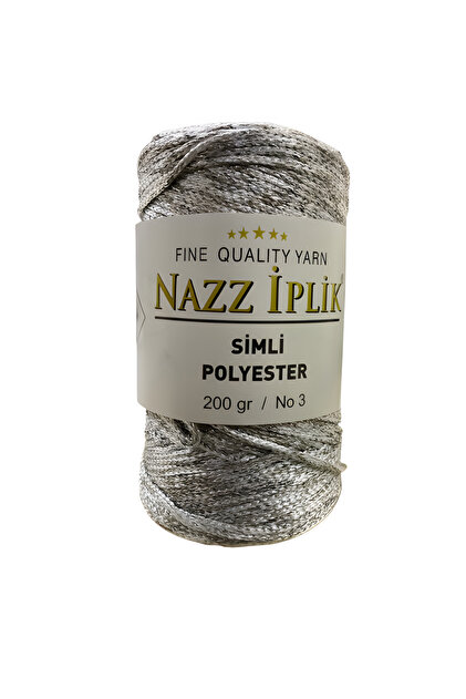 Glitter Polyester Macrame Hand Knitting Thread 200 Gr