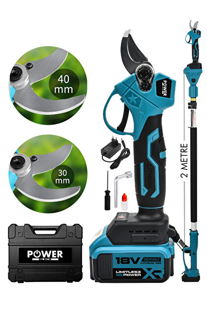 MBE 758-3236101 定価48,400円 新品タグ付 POWER BLACK Germany Teleskopik Şarjlı Ağaç Dal Kesme Budama Makası