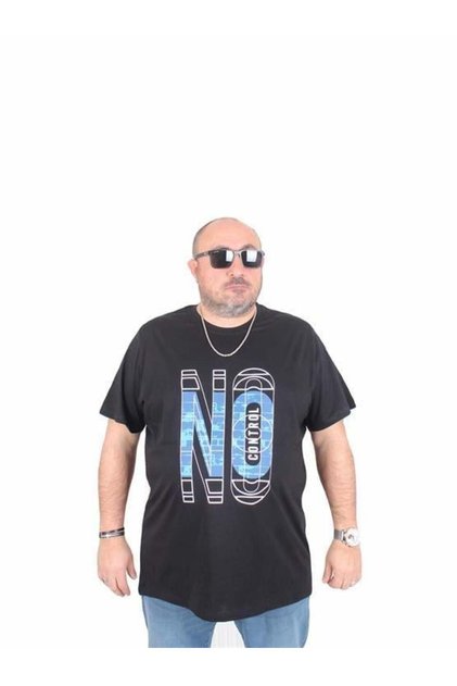 Men's Oversized Crew Neck T-Shirt No Control 25172 Black