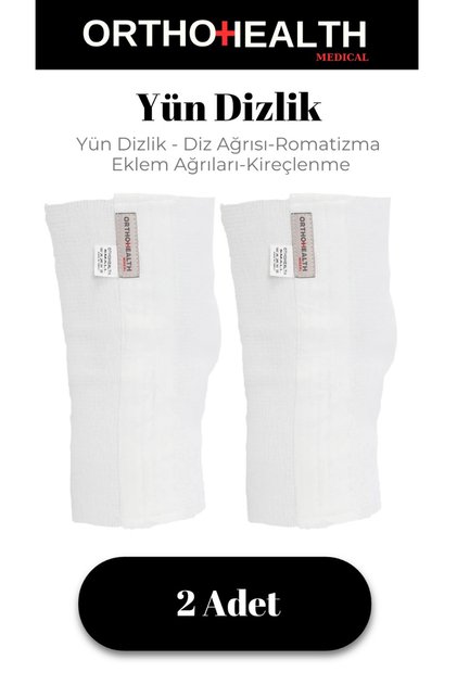 Yün Dizlik - , , Eklem Ağrıları, ,(Beyaz) (2 ADET)