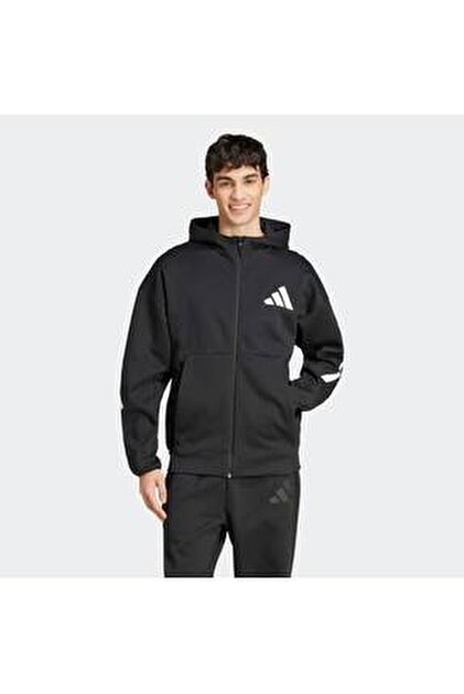 adidas JI8779 Future Icons 3-Stripes Full-Zip Kapüşonlu Erkek