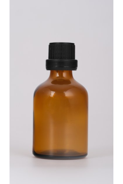 50 ml Cam Amber Ecza Şişesi Kapak+Tıpa 1 Adet