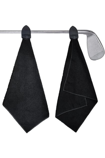 2 Pieces Black Sports Towel 30X100 cm Fitness Towel 100% Cotton