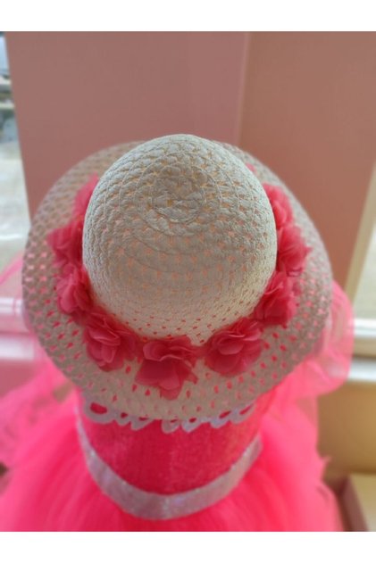 Floral Straw Girl's Hat Fedora Hat for 2/9 Age 23 April Shows