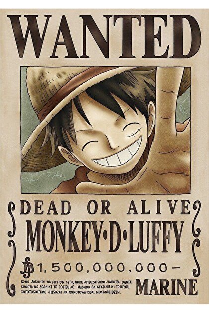 Sticksy One Piece Portgas D. Ace Bounty Wanted Poster Çerçevesiz