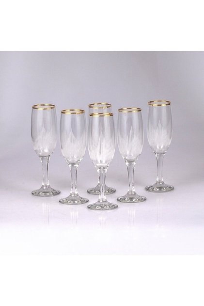 6-Person Hand-Cut Footed Gold Gilded Coffee Water Glass Goblet Presentation Holder Dowry Gift