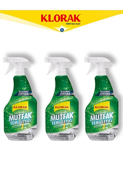 Klorak MUTFAK TEMİZLEYİCİ 750 ML 3 ADET - Fiyatı, Yorumları