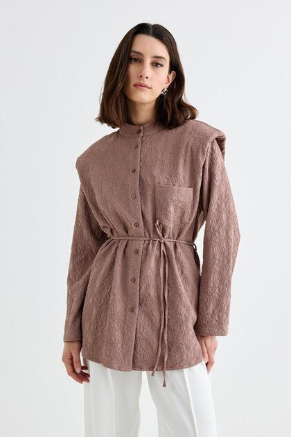 Edna Padded Shirt Marshala