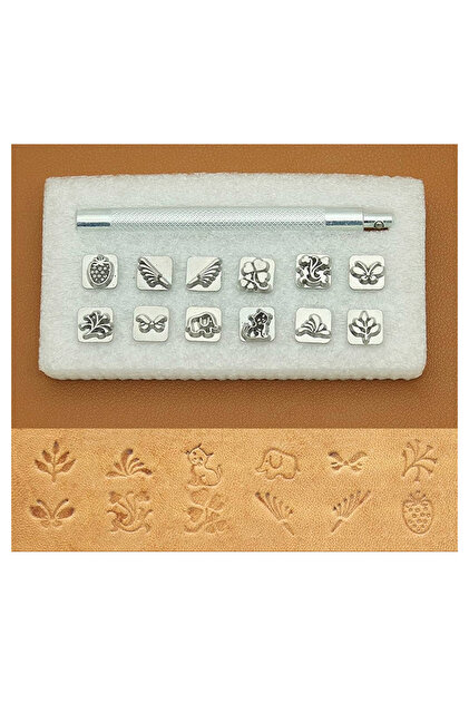BGA Leathercraft deri desen dekoratif damga seti deri stamp craft