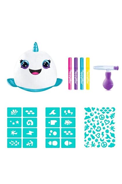 Mega Airbrush Plush Sürpriz Squishy Paint Bucket Narwhal - Fiyatı