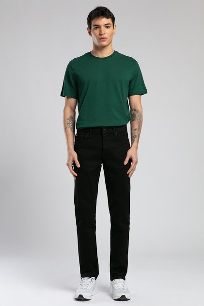 Normal Waist Skinny Fit Men's Denim Pants 252 Lcm 121055 Jeff Stay Black