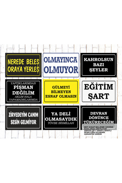 9 Piece Mixed Lettering Wooden Painting Set Dont Be unless You Are Dont Be unless You Are Funny Saying Wall Lettering Poster