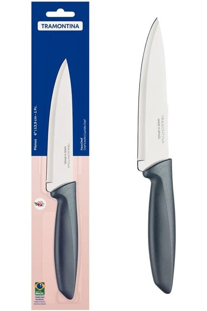 Since 1911, Made In Brazil - Plenus 6 Inches Chef Knife With Stainless Steel Blade