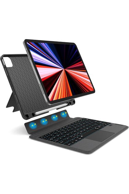 TOKQI İpad Air 13 Inç M3 2025 Uyumlu Manyetik Işıklı Magic Keybord