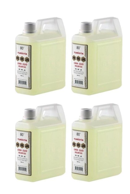 4 Adet Limon Kolonyası 1000 ml 80 Derece