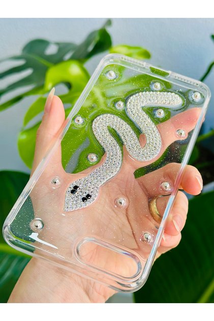iPhone 7 Plus and 8 Plus Compatible Stone Snake 3D Toy Design Case