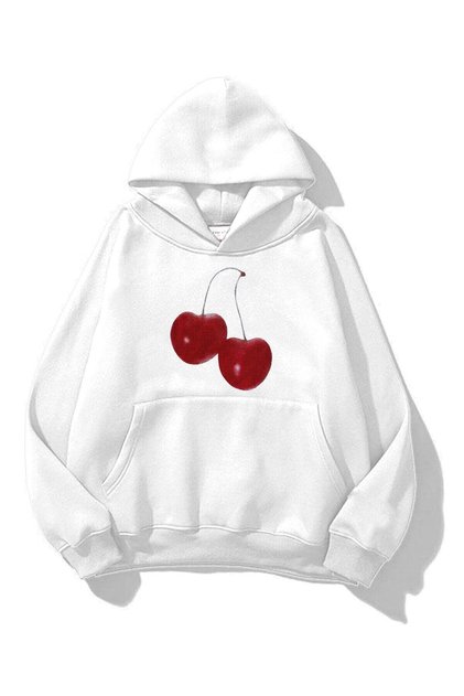 Unisex Cherry Tram Sweatshirt White