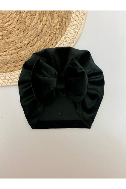 Double Layer Solid Color Baby Girl Bonnet 0-12 Months Hat with Bow