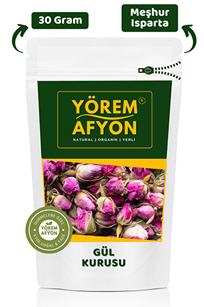 Dried Bud Fragrant Pink Rose Dried from Famous Isparta Region {Rose Odorata} | 30g.