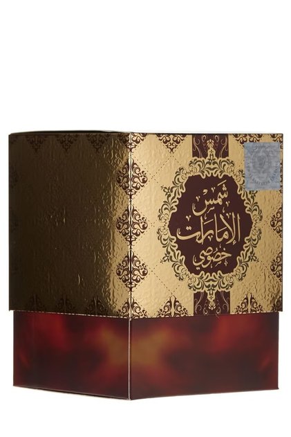 عطر شمس الامارات خصوصي من ارض الزعفران او دي بارفان بسعة 100 ملم + مزيل رائحة العرق، حلال