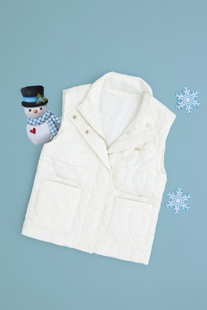 Girl's Cream Vest 50299190 -Vr071