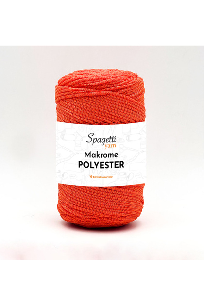 Polyester Macrame 2mm 250g Orange Hand Knitting Yarn