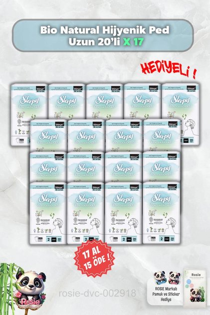 Buy 17 Pay 15 Sanitary Pads Long 20 Pack Bio Natural and Rosie