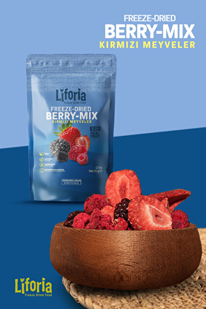 Liforia Freeze Dried Berry Mix - Dondurularak Kurutulmuş Meyve