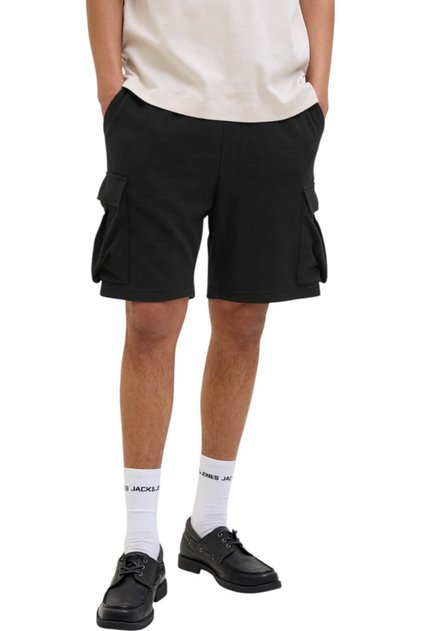 Къси панталони JACK & JONES Gordon Loui Cargo Mid - 12268777-Черни