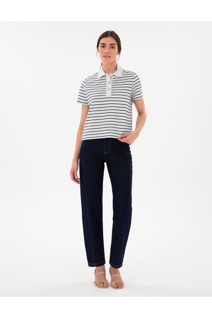 Dark Indigo Balloon Jean Trousers 50301287-Vr089