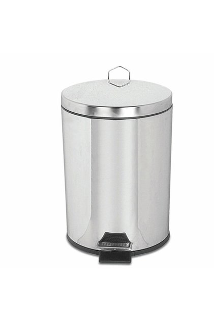 Krom Pedallı Çöp Kovası 50 Lt (430 Kalite)