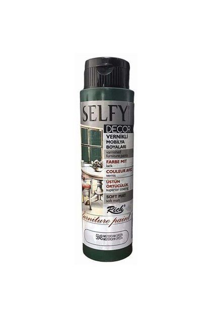 Selfy Decor Vernikli Mobilya Boyası 500 Cc Amsterdam Green