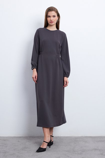 Smoked Waist Detailed Zara Crep Dress