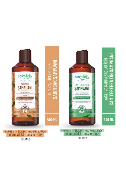 Garlic + Pine Turpentine Shampoo Set of 2 (2*400ml)