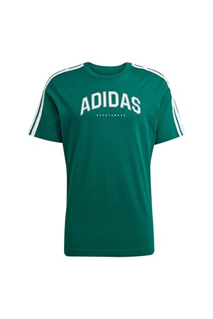 adidas Erkek Yeşil Graphıc Tee (short Sleeve M C Colleg Tee Jj3869