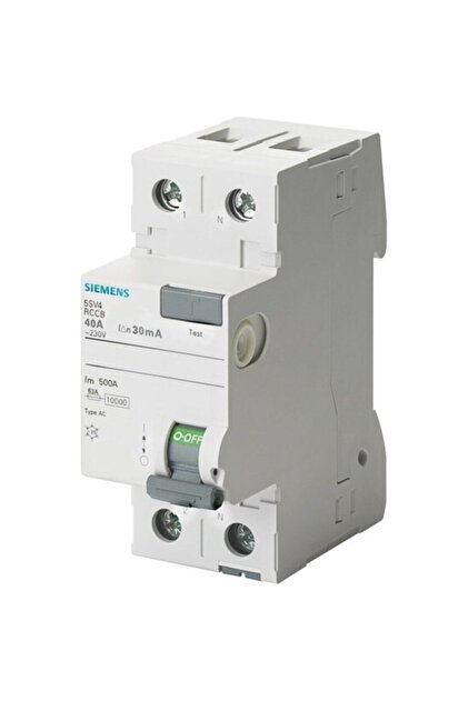 5sv4314-0 40a 30ma 230v (Fază+neutru) Releu de protecție la curent rezidual
